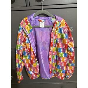 Disney Parks Girls Mickey Gummy Bear Hooded Rain Jacket Zip Up Size 5/6